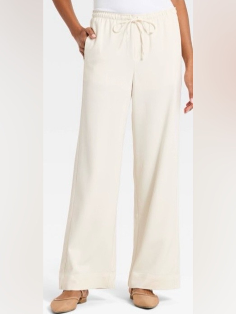 A New Day Pull-on Cream Pants Sz 3X